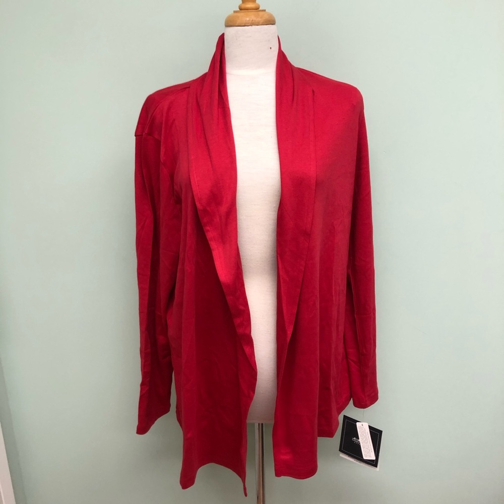 Charles River Apparel | Women’s Open Front Sweater | Red | Size XLarge